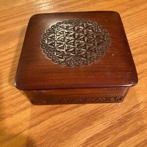 Elegant Brown Wooden Decorative Box